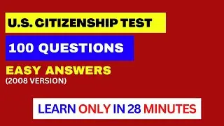 2022 USCIS Official 100 Civics Test Questions & Answers | US Citizenship (Random Questions), Once