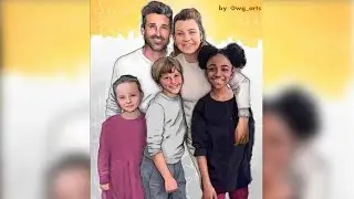 Derek, Meredith and kids