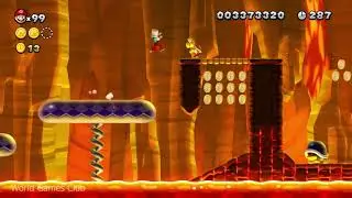 Прохождение New Super Mario Bros U (Wii U) прилив лавы