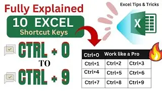 MS Excel Shortcut keys Ctrl 0 to 9 | How to FIX IT FAST!
