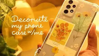 🌸 Decorate my phone case w/me ✨ Sunflower themed 🌻Samsung Galaxy A72