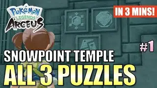 HOW TO SOLVE SNOWPOINT TEMPLE PUZZLE (ROCK, ICE, STEEL) in Pokemon Legends Arceus