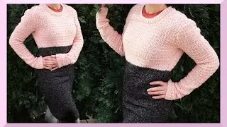 Pullover stricken einfach für Anfänger Anleitung Frühling