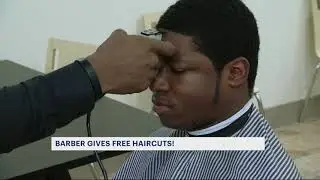 Barber offers free haircuts to help men prepare for workforce