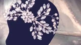Sofia crystal and pearl bridal headpiece. Watch her sparkle and shine!