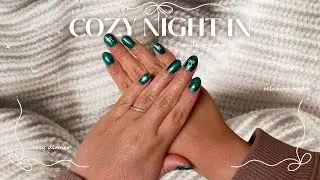 Cozy Night at Home 🌙 | At Home Gel Nails, Easy dinner & Puzzle night