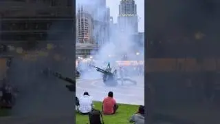 Dubai Ramadan cannon fires every day to signal iftar time 2025 #shorts #burjkhalifa #dubai #dubailfe