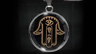 Gold HAMSA Hand Pendant Necklace Bangle Bracelet Jewelry For SALE