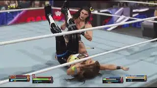 WWE 2K25_ tag team rhea Ripley and Iyo Sky vs Liv Morgan and raquel rodriguez