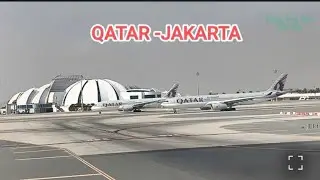 Perjalanan qatar-jakarta #qatar#doha #qatarairways #qatarairport #jakarta #terminal3 #travel 