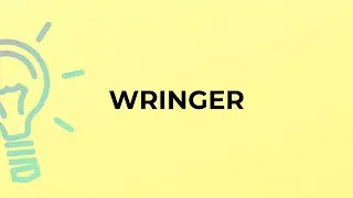 What is the meaning of the word WRINGER?