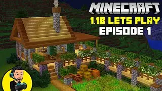 Minecraft 1.18 Let's Play Episode 1 - STARTER HOUSE