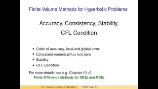 FVMHP08   Accuracy,  Consistency,  Stability,  CFL Condition