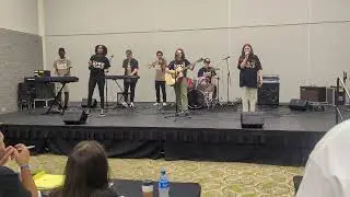 Nationals Fine Arts. Orlando 2022. Avery on drums. The Rock youth Worship Team.