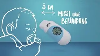 NUK Baby Thermometer Flash, ber&uuml;hrungslose Fiebermessung an der Stirn