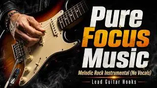 Pure Focus Music: Melodic Rock Instrumental (No Vocals) | Lead Guitar Hooks