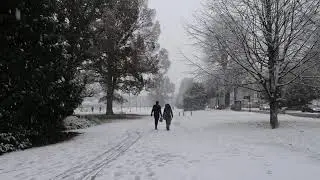 Brighton UK First Snow