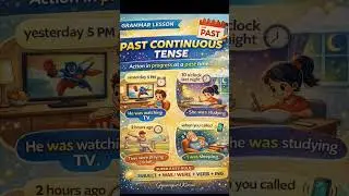 Past Continuous Tense in English | Grammar Super Easy Trick 🔥#english #education
