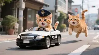 🐾 Mama Cat Makes Mochi to Buy a Police Car Toy for Kitten Ginger 🍡🚓