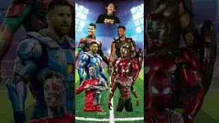 Superheroes Ronaldo & Messi & Neymar VS Marvel Heroes ( Thor, Iron Man, Spider-man )