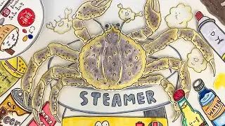 [🚀paper ASMR] Who's up for some stuffed King Crab? KING CRAB SEAFOOD COOKING + MUKBANG | paper diy