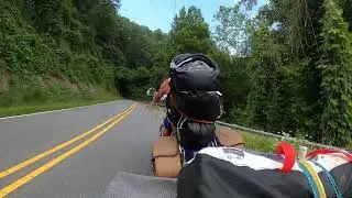 Old Biker Dude takes a ride on NC 28, motorcycle travel, curves and twisties