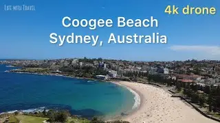 Coogee Beach, Sydney, Australia, 4k drone video