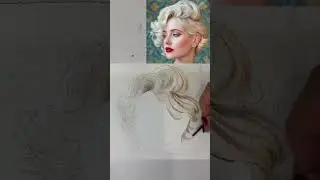 Easy Blonde Hair Painting Tutorial / Watercolor Blonde Hair Step by Step