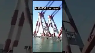 This crane just lifted an ENTIRE ship #shorts #construction #insane