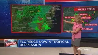 Florence now a tropical depression