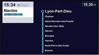 Divers écrans et annonces SNCF en gare de Lyon-Part-Dieu