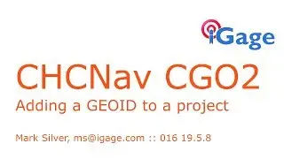 CGO2 Adding a GEOID to a project