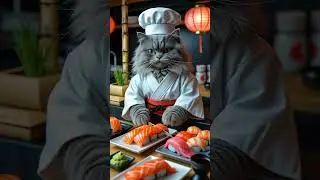 Sushi Chef Cat Prepares the Cutest Nigiri Ever!