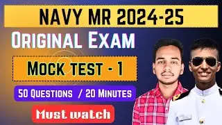 Navy Mr Original Exam Mock Test  - 1//Navy Mr Mock Test // #navy #mocktest