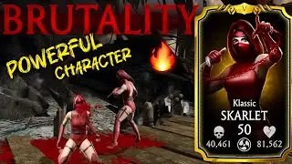 Klassic Skarlet Ascended V Brutality Gameplay Review  Mortal Kombat Mobile | Her Passive & Sp2 🔥