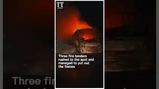 40 Passengers Narrowly Escape After a Moving Bus Caught Fire in Calcutta #fire #bus