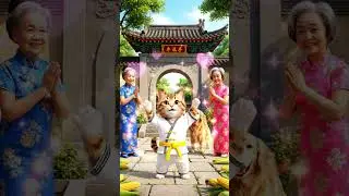 Kung Fu Cat Kicks to the Rhythm! #ActionCat #RemixEnergy