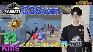 4AM 33Svan Grind for PEL in Ace Ranked Lobby | 33svan gameplay | 4am svan pubg mobile | Solo 23 Kill