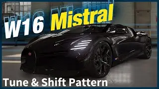 [4K] CSR2 | Bugatti W16 Mistral (Gold stars) &bull; Tune & Shift pattern &bull; 6.79X