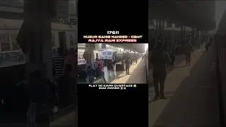 17611 Huzur Sahib Nanded - CSMT Rajya Rani Express 🫨❤️&zwj;🔥 | RF SECR | #shorts #indianrailways #phonk