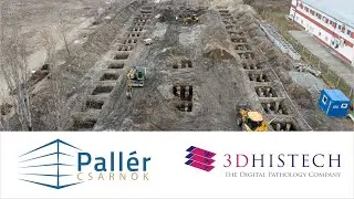 Pall&eacute;r Csarnok 3DHistech Budapest gy&aacute;rt&oacute;&uuml;zem kivitelez&eacute;si &aacute;llapot 2020.02.03