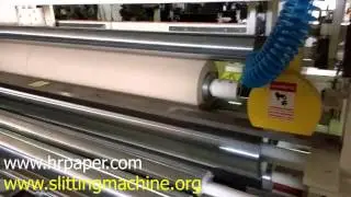 Automatic Shaftless Slitter Rewinder to make Plotter Rolls