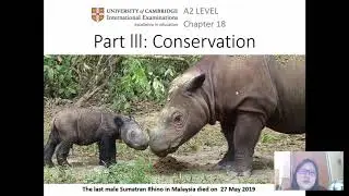 Chap 18 (Part 3a) Roles of NGOs and Threats to Biodiversity | Cambridge A-Level 9700 Biology