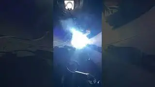 Welding inside wind mill tower #weld #welding #tower
