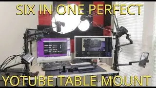 YOUTUBE 6 IN 1 DESKTOP STAND OVERHEAD LIGHT,MIC AND CAMERA  MOUNT