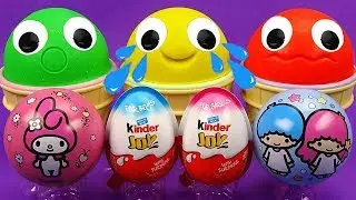 3 Colors Play Doh Ice Cream Cups Minion Surprise Toys Kinetic Sand Yowie Kinder Surprise Eggs