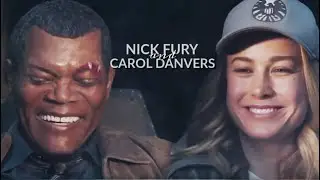 nick fury and carol danvers | captain marvel humor