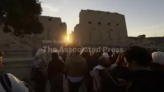 Visitors watch sun align with ancient Luxor temple on Winter Solstice