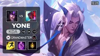Yone vs Syndra Mid - KR Grandmaster - Patch 12.23 Season 12