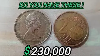 UK BRITISH RARE 1 CENT 1974 CANADA 2 CENT EURO COINS WORTH UP $230,000 #value #collection